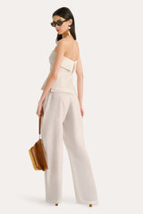 Linda Linen Foldover Top | Elie Tahari FRESH PEARL