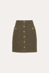 Ella Tweed Skirt | Elie Tahari OLIVE