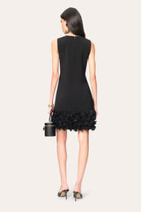 Floral Hem Shift Dress | Elie Tahari BLACK