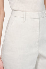 Solenne Linen Pant | Elie Tahari PUTTY MELANGE