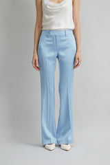 Satin Fit & Flare Pant | Elie Tahari MARBLE BLUE