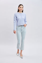 Micro Flare Cropped Jeans | Elie Tahari LIGHT WASH