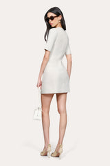 Kaia Linen Mini Dress | Elie Tahari PUTTY MELANGE