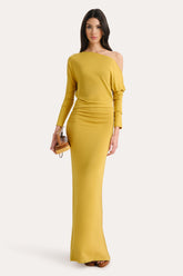 Maia Off-Shoulder Maxi Dress | Elie Tahari SOLAR AMBER