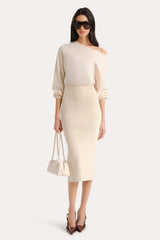 Yara Milano Knit Midi Dress | Elie Tahari IVORY