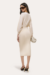 Yara Milano Knit Midi Dress | Elie Tahari IVORY