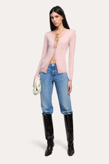 Cara Silk Wool Cardigan | Elie Tahari BLUSH