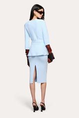 Blair Milano Sculpt Peplum Top | Elie Tahari ICE BLUE