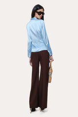 Anya Silk Charmeuse Ruched Shirt | Elie Tahari CELESTINE