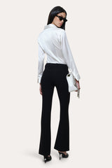 Anya Silk Charmeuse Ruched Shirt | Elie Tahari FRESH PEARL