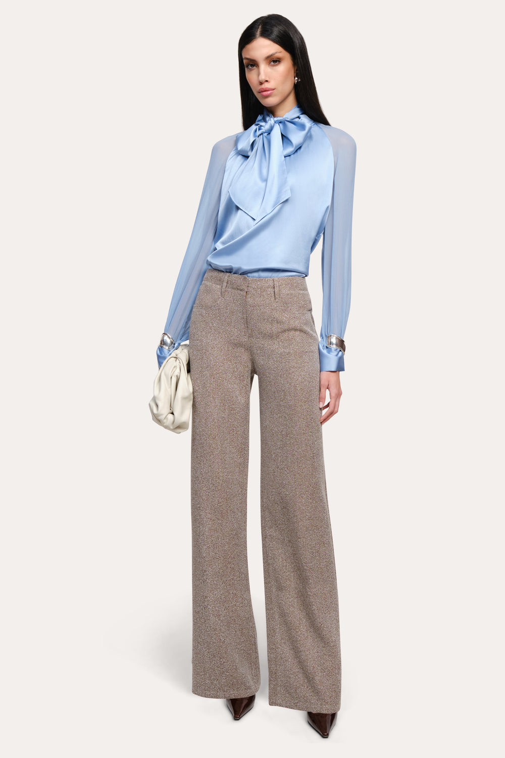 Juliette Bouclé Pant | Elie Tahari BROWN MELANGE