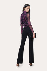 Shannon Japanese Crepe Fit-and-Flare Pant | Elie Tahari BLACK