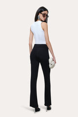 Roxanne Ribbed Flare Pant | Elie Tahari BLACK