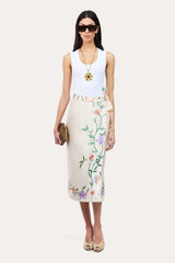 Frances Floral Silk Midi Skirt | Elie Tahari PETALE D'ORO
