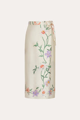 Frances Floral Silk Midi Skirt | Elie Tahari PETALE D'ORO