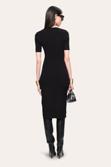 Bella Ribbed Dress | Elie Tahari BLACK