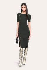 Bella Ribbed Dress | Elie Tahari DARK WILLOW