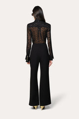 Burnout Tie Button Down | Elie Tahari BLACK