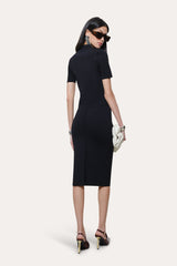 Skylar Milano Sculpt Cropped Polo | Elie Tahari BLACK