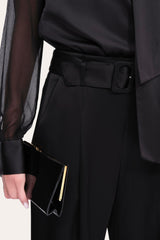 Satin Belted Pant | Elie Tahari BLACK