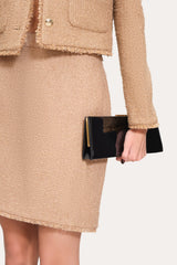 Boucle Tweed Skirt | Elie Tahari CAMEL MULTI