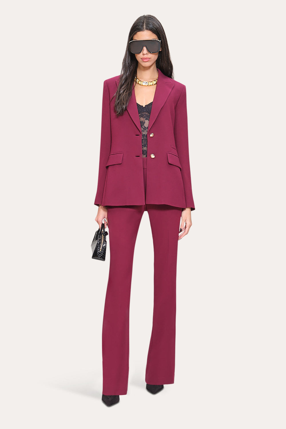Double Button Blazer | Elie Tahari MULBERRY