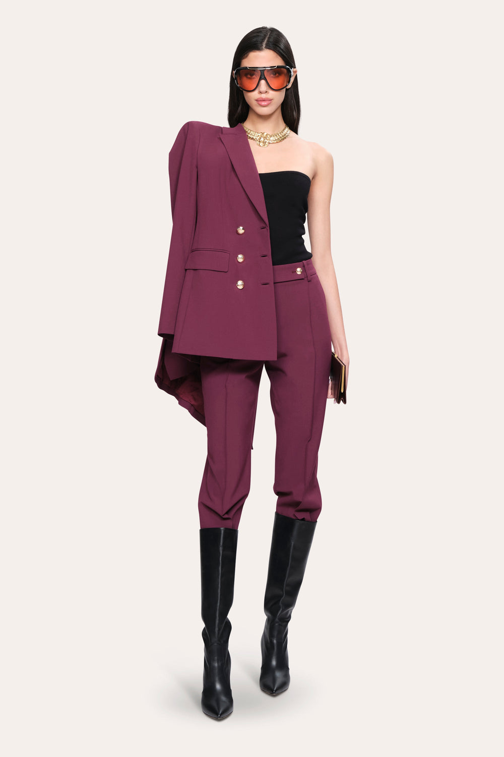 Jasmine Cigarette Pant | Elie Tahari PLUM