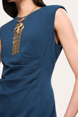 Erin Ruched Dress | Elie Tahari DEEP TEAL