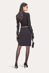 Pinched Bodice Dress | Elie Tahari BLACK