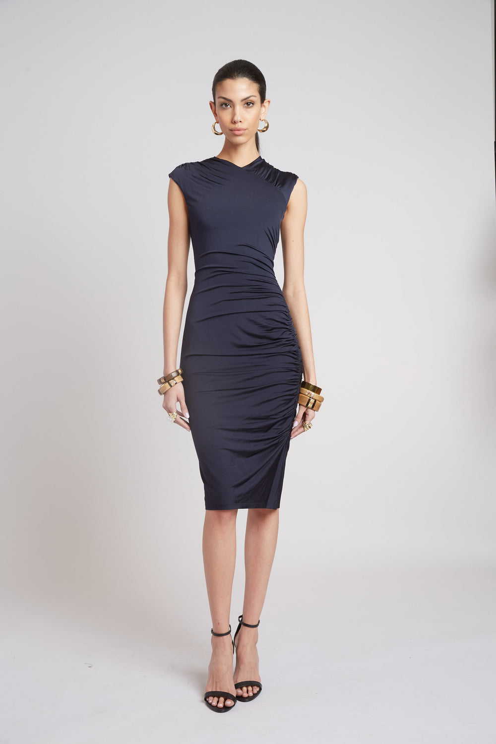 Ruched Jersey Dress | Elie Tahari INDIGO