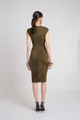 Ruched Jersey Dress | Elie Tahari OLIVE