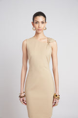 Gilded Knit Dress | Elie Tahari SANDCASTLE