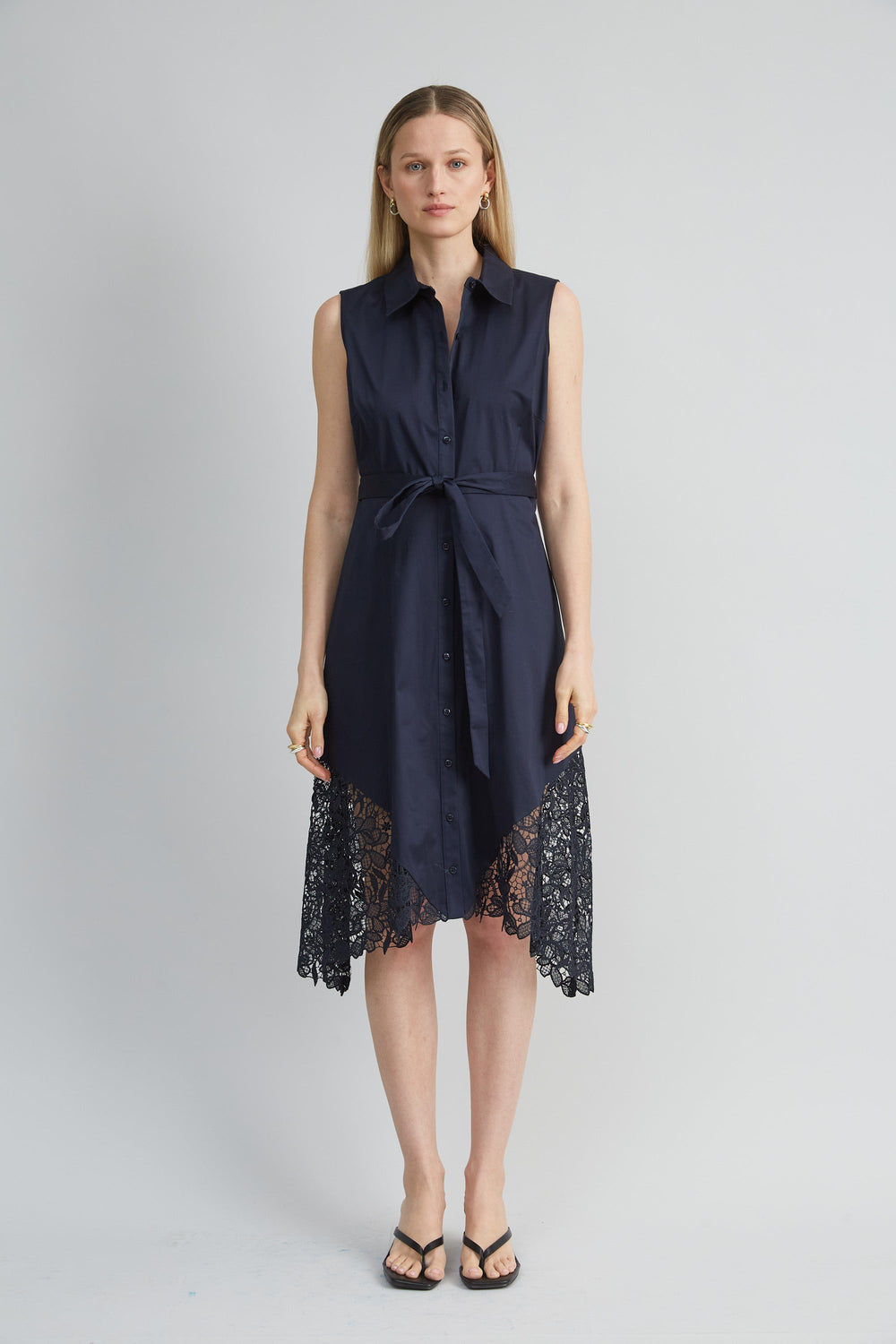 Cotton Lace Hem Dress | Elie Tahari STARGAZER
