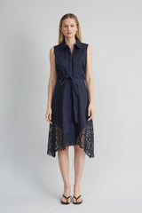 Cotton Lace Hem Dress | Elie Tahari STARGAZER