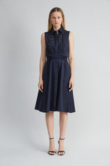 Sleeveless Cotton Tie Dress | Elie Tahari STARGAZER