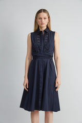 Sleeveless Cotton Tie Dress | Elie Tahari STARGAZER