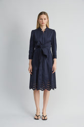 Cotton Tie Embroidered Dress | Elie Tahari STARGAZER
