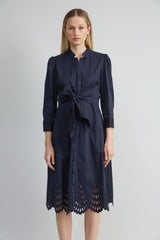 Cotton Tie Embroidered Dress | Elie Tahari STARGAZER