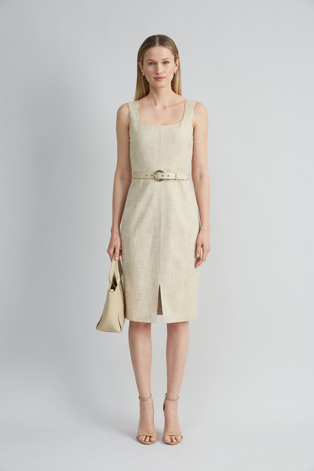 Scallop Melange Dress | Elie Tahari CASHEW MELANGE
