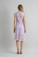 Floral Lace Midi Dress | Elie Tahari THISTLE