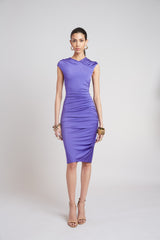 Ruched Jersey Dress | Elie Tahari GRAPE