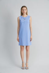 Flower Shift Dress | Elie Tahari HORIZON BLUE