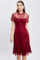Corset Lace Dress | Elie Tahari SCARLET