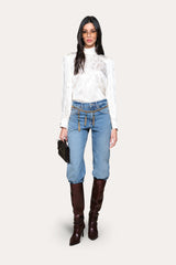 Silk Jacquard Blouse | Elie Tahari CREAM
