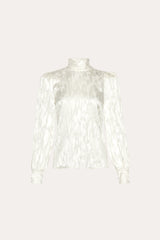 Silk Jacquard Blouse | Elie Tahari CREAM