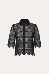 Jackie Lace Shirt | Elie Tahari BLACK