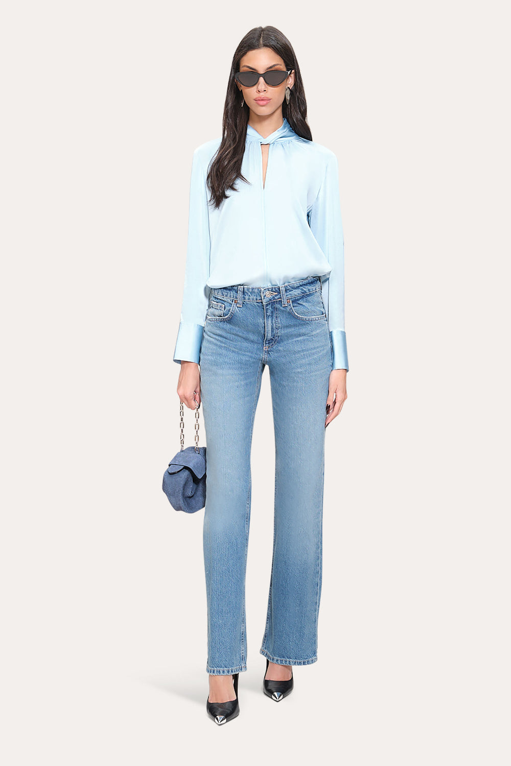 Silk Twist Shirt | Elie Tahari CRYSTAL BLUE