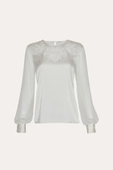 Olivia Silk Blouse | Elie Tahari FRESH PEARL