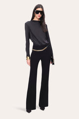 Silk Draped Top | Elie Tahari BLACK