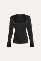 Silk Draped Top | Elie Tahari BLACK